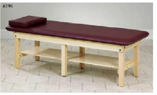 Clinton Industries Bariatric Low Series Bariatric H-Brace Treatment Table Fixed Height 600 Lbs. - 6196-1NT-3C
