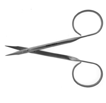 BR Surgical BR Surgical Tenotomy Scissors Stevens 4 Inch Length Surgical Grade Stainless Steel NonSterile Ribbon Style Finger Ring Handle Straight Blunt/Blunt - BR08-36411