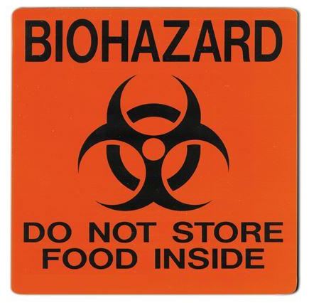 Market Lab Inc MAGNET, BIOHAZARD 5"X5" - L1017