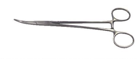 BR Surgical BR Surgical Tonsil Forceps Schnidt 7-1/2 Inch Surgical Grade Stainless Steel NonSterile Ratchet Lock Finger Ring Handle Curved Serrated Tips - BR50-18319