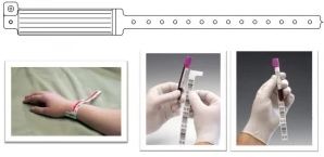 Precision Dynamics Securline Identification Band Blood WristBand Permanent Snap Without Legend - 2403-14-PDB