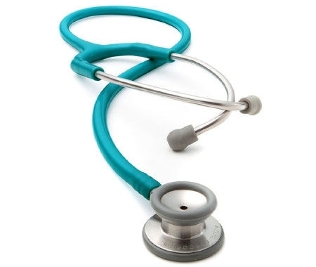 American Diagnostic Corp Adscope 604 Acoustics Stehoscope Green 1-Tube 22 Inch Tube Double Sided Chestpiece - 604MCA