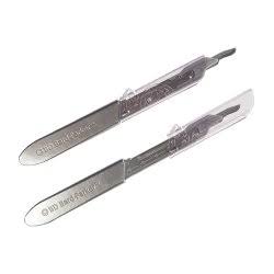 Bard-Parker - Scalpel Conventional No. 15 Stainless Steel / Plastic Nonslip Grip Handle with Centimeter Scale NonSterile Disposable - 371633