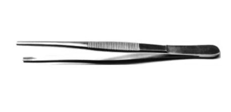BR Surgical BR Surgical Tissue Forceps Brown 8 Inch Surgical Grade Stainless Steel NonSterile NonLocking Thumb Handle Straight 9 X 9 Side Grasping Teeth - BR10-18920