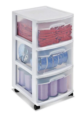 Uline Utility Cart 13 X 15 X 24 Inch 3 Drawers - S-19113