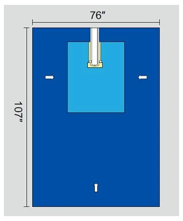 Welmed Surgical Drape Three-Quarter Drape 70 W X 85 L Inch Sterile - 1222-127FF