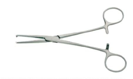 BR Surgical BR Surgical Hemostatic Forceps Kocher 5-1/2 Inch Surgical Grade Stainless Steel NonSterile Ratchet Lock Finger Ring Handle Curved Delicate Serrated Tips w/1 X 2 Teeth - BR12-32314