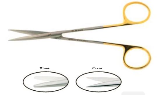 BR Surgical BR Surgical Dissecting Scissors Metzenbaum 5-3/4 Inch Length Surgical Grade Stainless Steel / Tungsten Carbide NonSterile Finger Ring Handle Straight Sharp/Sharp - BR08-27415