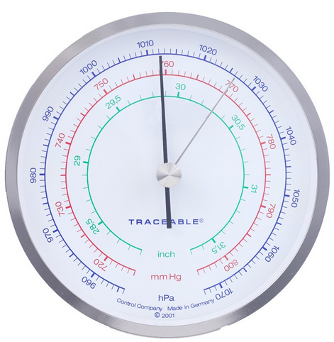 Traceable - Dial Barometer Ambient Sensor Wall Mount Battery Operated - 99760-50