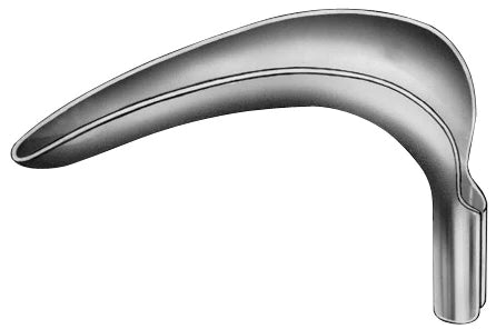 Aesculap - Vaginal Speculum Blade Scherback NonSterile Surgical Grade Stainless Steel Large Blade Only Reusable Without Light Source Capability - EL743R
