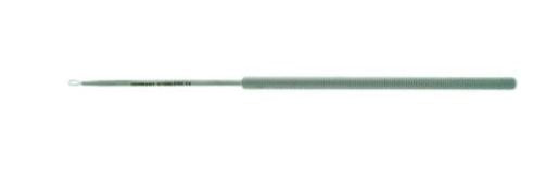 BR Surgical BR Surgical Micro Ear Curette Billeau 6-1/4 Inch Length Single-ended Round Knurled Handle Size 1, 3 mm Tip Straight Sharp Teardrop Wire Loop Tip - BR44-18012