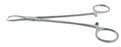 BR Surgical - Grasping Forceps Littlewood 7-1/2 Inch Length Surgical Grade Stainless Steel NonSterile Ratchet Lock Finger Ring Handle Curved 2 X 3 Teeth - BR64-15050