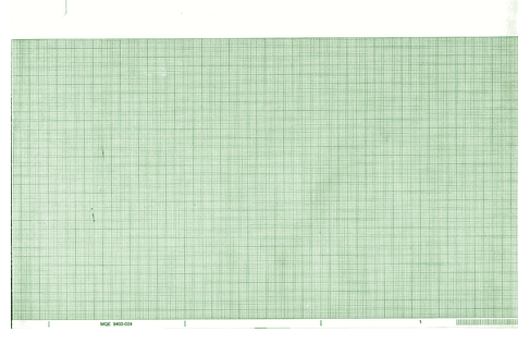 Graphic Controls Industrial Marquette Recording Paper 8-1/2 Inch X 275 Foot Green Grid - 7G31002226