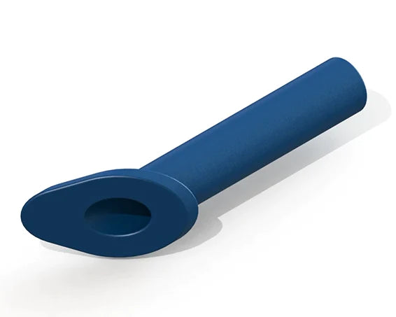 Armstrong - Ventilator Tubing Beveled Straight Shank 1.14 mm Inner Diameter / 2.6 Inner Flange Diameter / 7.5 Inner Flange Distance Fluoroplastic Blue Sterile - VT-0501-50