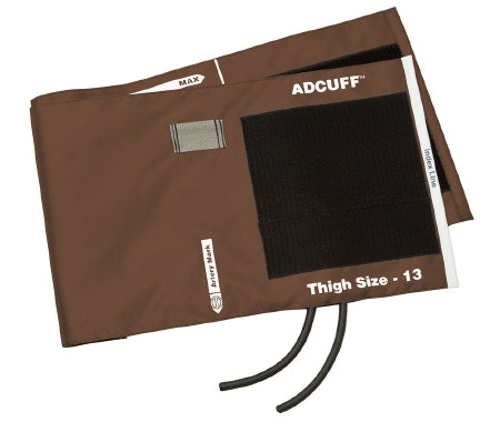 American Diagnostic Corp Adcuff Blood Pressure Cuff, 2 Tube Bladder Adult Thigh Thigh 40 - 66 cm Nylon - 845-13TBK-2