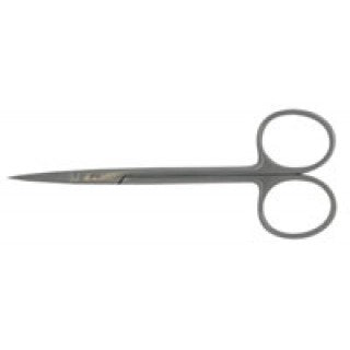 BR Surgical Iris Scissors 4-1/2 Inch Length Stainless Steel Finger Ring Handle Curved Sharp/Sharp - WG08-34111