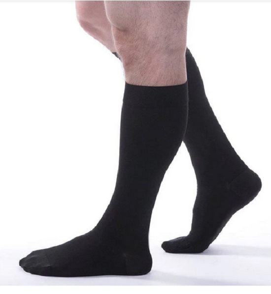 Carolon Company Health Support Compression Socks Knee High Size C / Short Black Closed Toe - 260304