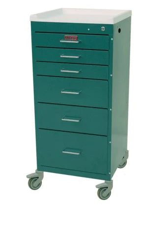 Mini Line - Procedure Cart Heavy-duty Steel 6 Drawers Key Lock - 3156K