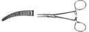 Aesculap - Hemostatic Forceps Spencer-Wells 5-1/8 Inch Length Surgical Grade Stainless Steel NonSterile Ratchet Lock Finger Ring Handle Curved Serrated Jaws - BH333R