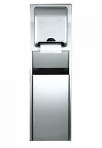 Georgia Pacific Georgia-Pacific Trash Can 9.6 gal. Recessed Satin Finish Stainless Steel Open Top - 59451