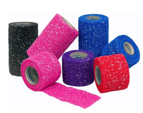 Andover Coated Products Co-Flex·Med Cohesive Bandage 3 Inch X 5 Yard Standard Compression Self-adherent Closure Glitter NonSterile - 7300GP-024