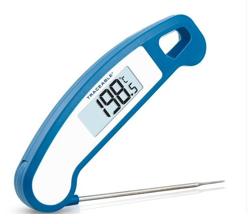 Traceable Rapid-Response - Folding Thermometer Fahrenheit / Celsius -40° to +482°F (-40° to +250°C) Stainless Steel Probe Magnet Battery Operated - 98768-62
