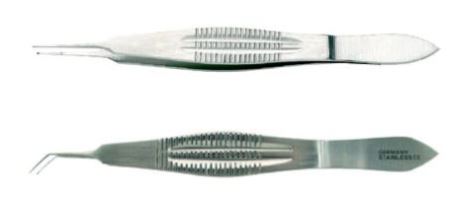 BR Surgical BR Surgical Suture Forceps Castroviejo 4-1/4 Inch Surgical Grade Stainless Steel NonSterile NonLocking Wide Thumb Handle Straight 1 X 2 Teeth w/Tying Platform - BR43-14915