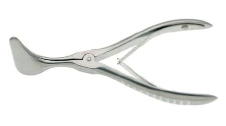 BR Surgical - Nasal Speculum Killian 5-1/8 Inch Length Stainless Steel Reusable 50 mm Blades - BR46-12050