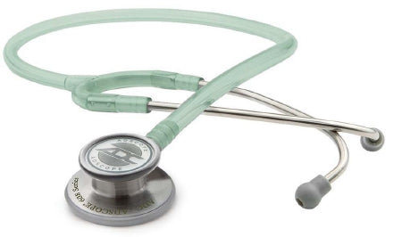 American Diagnostic Corp Adscope Clinician Stethoscope Frosted Seafoam 1-Tube 22 Inch Tube Double Sided Chestpiece - 608FS