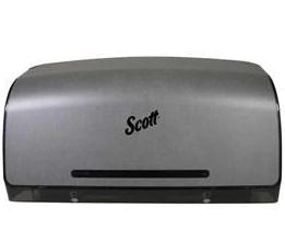 Scott Pro - Toilet Tissue Dispenser Silver Faux Stainless Steel Manual Double Roll Wall Mount - 39732