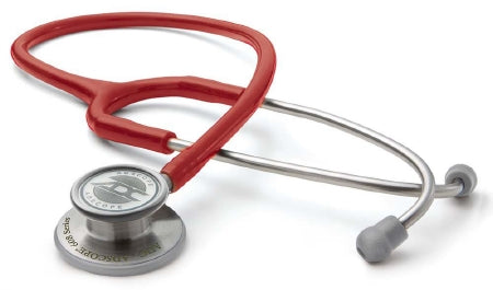American Diagnostic Corp Adscope Clinician Stethoscope Red 1-Tube 22 Inch Tube Double Sided Chestpiece - 608R