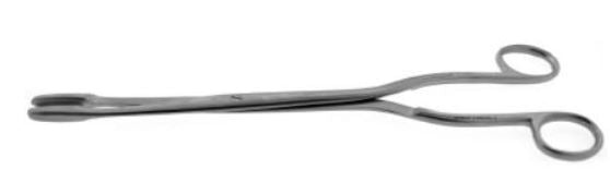 BR Surgical BR Surgical Ovum Forceps 11 Inch Surgical Grade NonSterile NonLocking Finger Ring Handle Straight Medium Cup - BR72-24402