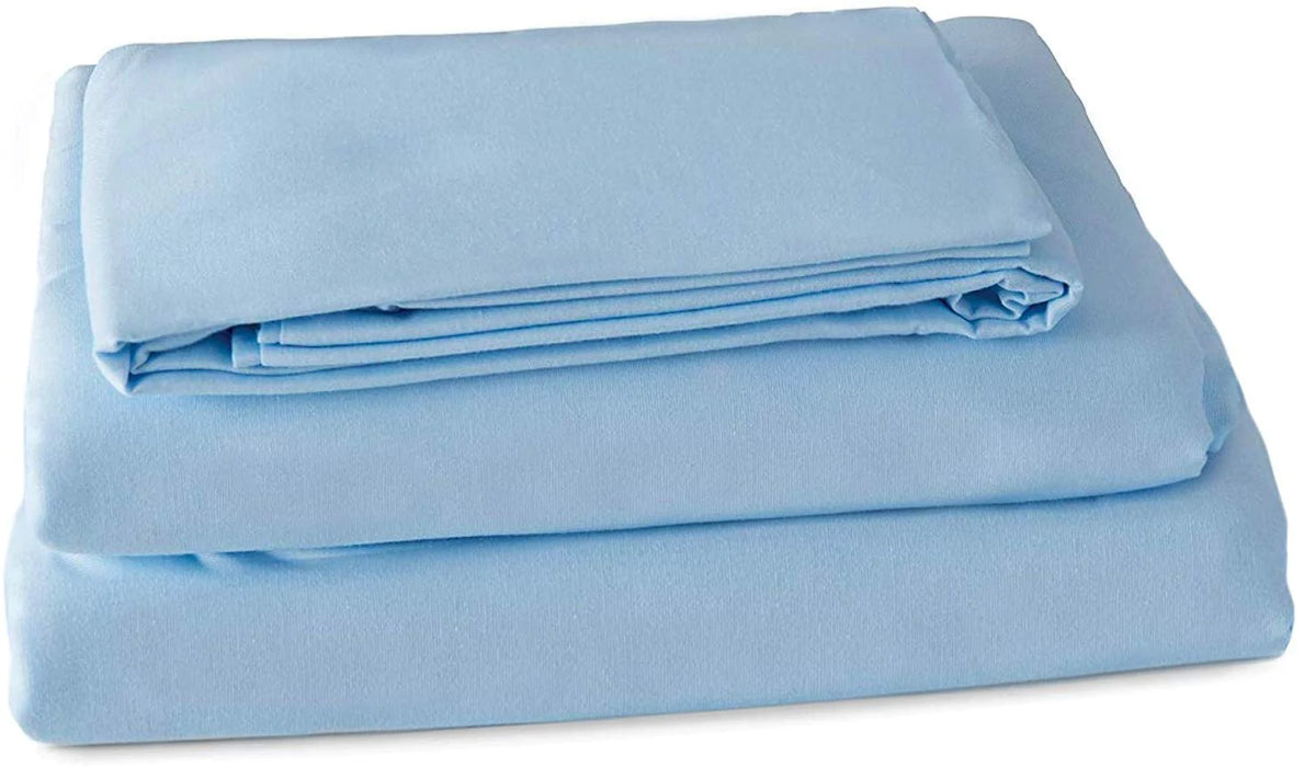Lew Jan Textile - Bed Sheet Fitted Sheet 36 W X 84 X 15 Inch White Cotton 55% / Polyester 45% Reusable - V21-KNIT5E