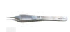 BR Surgical - Dressing Forceps Adson 4-3/4 Inch Length Surgical Grade Stainless Steel NonSterile NonLocking Thumb Handle Angled Serrated Tips - BR10-17612A