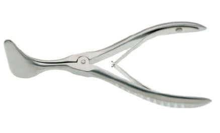 BR Surgical - Nasal Speculum Killian 5-1/8 Inch Length Stainless Steel Reusable 35 mm Blades - BR46-12035