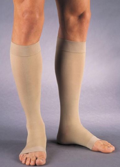Patterson Medical Supply JOBST Relief Compression Stockings Knee High Small Beige Open Toe - 55990101