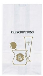 Apothecary Products Apothecary Products Pharmacy Bag 3-5/8 X 6 X 11 Inch White Open Ended - 64057