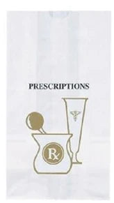 Apothecary Products - Pharmacy Bag 3-5/8 X 6 X 11 Inch White Open Ended - 64057