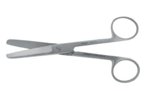 BR Surgical - Operating Scissors 4-1/2 Inch Length Surgical Grade Stainless Steel Finger Ring Handle Curved Blunt Tip / Blunt Tip - BR08-10311