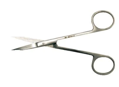 BR Surgical - Dental Scissors Goldman-Fox 5-1/8 Inch Length Surgical Grade Stainless Steel / Tungsten Carbide NonSterile Finger Ring Handle Straight Sharp Tip / Sharp Tip - BR08-82313