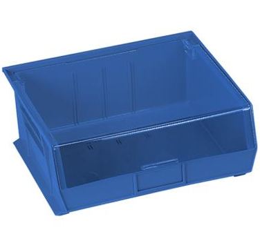 Health Care Logistics Bin Blue 16-1/2 X 7 X 14-3/4 Inch - 1555-BLUE/CLEAR