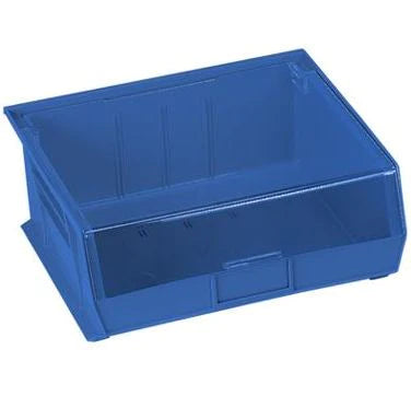 HCL Super Tough - Bin with LId Blue Plastic 16-1/2 X 7 X 14-3/4 Inch - 1555B