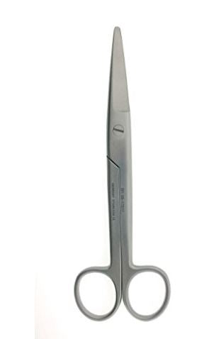 BR Surgical BR Surgical Dissecting Scissors Mayo 6-3/4 Inch Length Surgical Grade Stainless Steel NonSterile Finger Ring Handle Straight Blunt/Blunt - BR08-16017