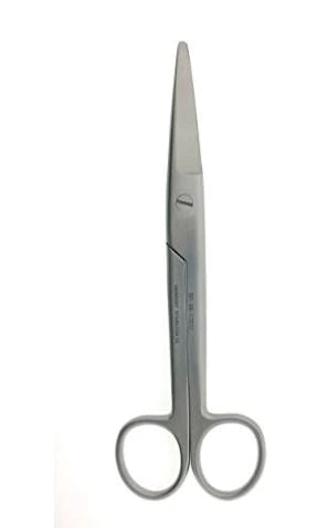 BR Surgical - Dissecting Scissors Mayo 6-3/4 Inch Length Surgical Grade Stainless Steel NonSterile Finger Ring Handle Straight Blunt Tip / Blunt Tip - BR08-17017