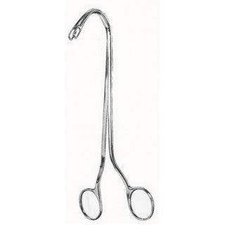 BR Surgical HerMann Medizintechnik Kidney Stone Forceps Randall 9 Inch Surgical Grade Stainless Steel NonSterile NonLocking Finger Ring Handle Curved Fenestrated Rectangular Tips - H162-23101