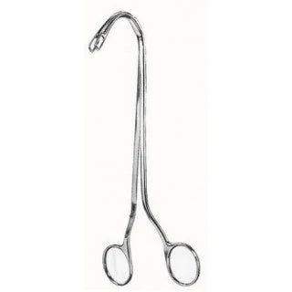 HerMann Medizintechnik - Kidney Stone Forceps Randall 9 Inch Length Surgical Grade Stainless Steel NonSterile NonLocking Finger Ring Handle Curved Fenestrated Rectangular Tips - H162-23101