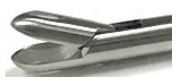 Elmed 5mm Scissors and Biopsy Forceps Pointed Biopsy Spoon Forceps Single Action - 10mm Tip - Non-Insulated Handles