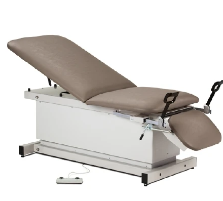 Clinton Industries Shrouded Power Exam Table with Stirrups Power Height 450 Lbs. - 81360-3WG
