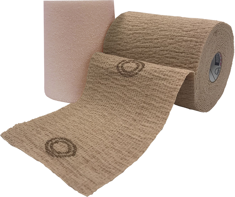 Andover Coated Products Coflex 2 Layer Compression Bandage System CoFlex 4 Inch X 6 Yard / 4 Inch X 7 Yard 35 to 40 mmHg Self-adherent Closure Tan Standard NonSterile - 8840UBC-SC