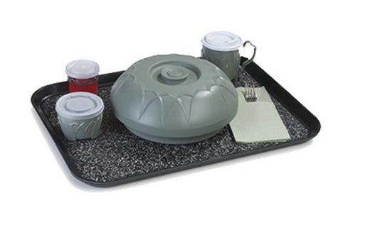 Black Rectangular Fiberglass Cafeteria Tray